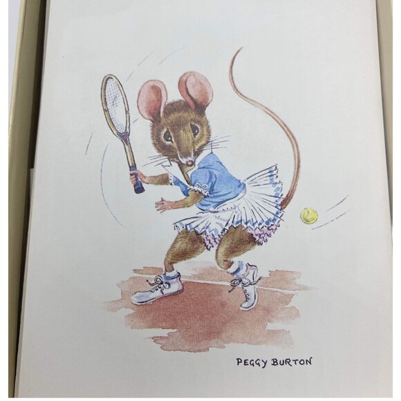 Vintage Blank Cards Bunnies & Mouse by Peggy Burton & Angela Sinno 12pcs Lot - Picture 3 of 11